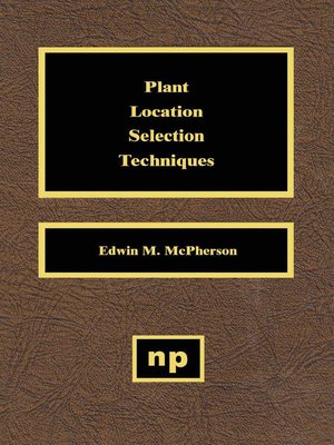 cover image of Plant Location Selection Techniques